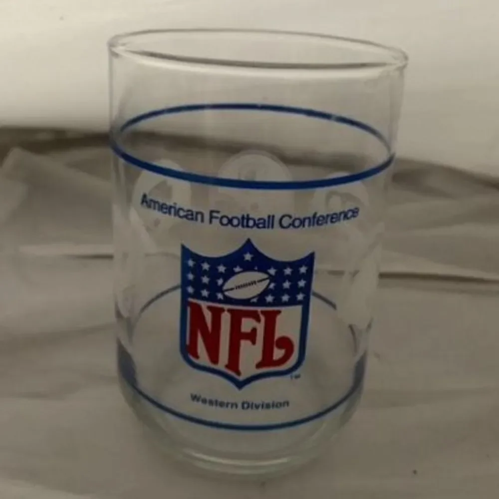 NFL AFC Western Division Glass Drink Tumbler